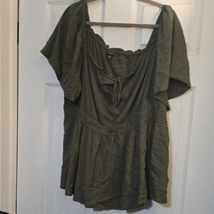 Torrid Olive Green Blouse